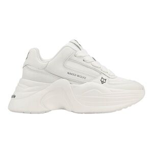 Naked Wolfe Temple Leather Platform Sneakers White - Women’s US 8